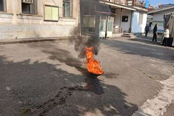 برگزاری مانور آتش‌نشانی در محوطه دانشکده بهداشت