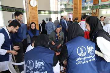 حضور دانشجویان دانشکده بهداشت در اردوی جهادی درمانی روستای سیاه خولک املش